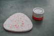 Theelichthouder terrazzo/roze Theelichthouder terrazzo/roze