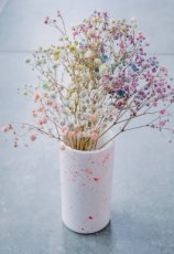 Vaasje voor droogbloemen roze terrazzo